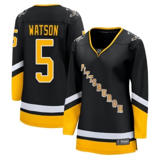 Women's Bryan Watson Pittsburgh Penguins Fanatics Branded 2021/22 Alternate Breakaway Player Jersey - Premier Black