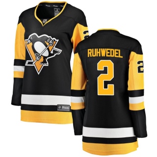 Women's Chad Ruhwedel Pittsburgh Penguins Fanatics Branded Home Jersey - Breakaway Black