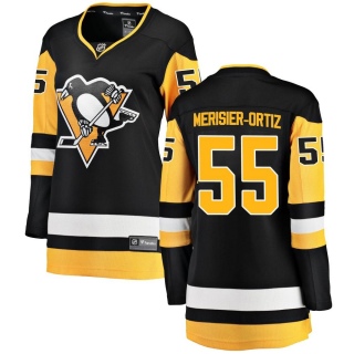 Women's Christopher Merisier-Ortiz Pittsburgh Penguins Fanatics Branded Home Jersey - Breakaway Black