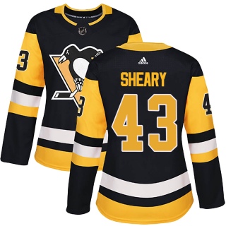 Women's Conor Sheary Pittsburgh Penguins Adidas ized Home Jersey - Authentic Black