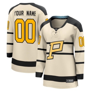 Women's Custom Pittsburgh Penguins Fanatics Branded Custom 2023 Winter Classic Jersey - Cream