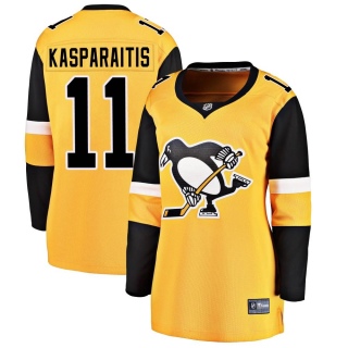 Women's Darius Kasparaitis Pittsburgh Penguins Fanatics Branded Alternate Jersey - Breakaway Gold
