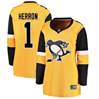 Women's Denis Herron Pittsburgh Penguins Fanatics Branded Alternate Jersey - Breakaway Gold