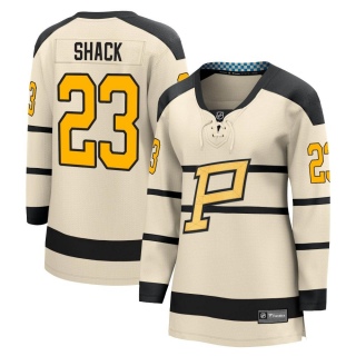 Women's Eddie Shack Pittsburgh Penguins Fanatics Branded 2023 Winter Classic Jersey - Cream