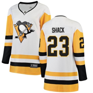 Women's Eddie Shack Pittsburgh Penguins Fanatics Branded Away Jersey - Breakaway White