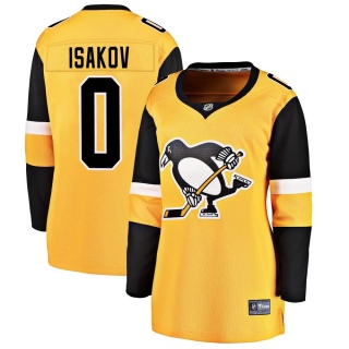 Women's Evgeni Isakov Pittsburgh Penguins Fanatics Branded Alternate Jersey - Breakaway Gold
