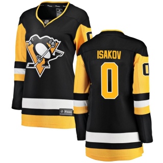 Women's Evgeni Isakov Pittsburgh Penguins Fanatics Branded Home Jersey - Breakaway Black
