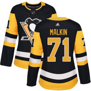 Women's Evgeni Malkin Pittsburgh Penguins Adidas Home Jersey - Authentic Black