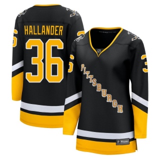 Women's Filip Hallander Pittsburgh Penguins Fanatics Branded 2021/22 Alternate Breakaway Player Jersey - Premier Black