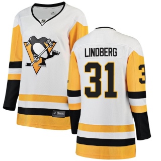 Women's Filip Lindberg Pittsburgh Penguins Fanatics Branded Away Jersey - Breakaway White