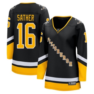 Women's Glen Sather Pittsburgh Penguins Fanatics Branded 2021/22 Alternate Breakaway Player Jersey - Premier Black