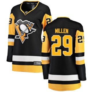 Women's Greg Millen Pittsburgh Penguins Fanatics Branded Home Jersey - Breakaway Black