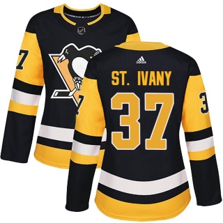 Women's Jack St. Ivany Pittsburgh Penguins Adidas Home Jersey - Authentic Black