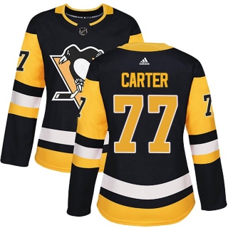 Women's Jeff Carter Pittsburgh Penguins Adidas Home Jersey - Authentic Black