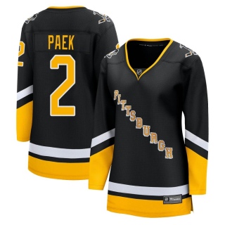 Women's Jim Paek Pittsburgh Penguins Fanatics Branded 2021/22 Alternate Breakaway Player Jersey - Premier Black