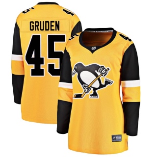 Women's Jonathan Gruden Pittsburgh Penguins Fanatics Branded Alternate Jersey - Breakaway Gold