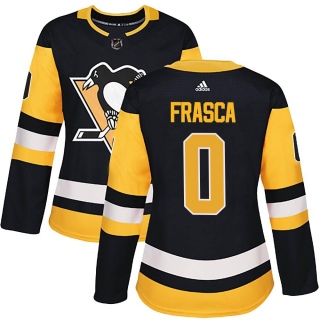Women's Jordan Frasca Pittsburgh Penguins Adidas Home Jersey - Authentic Black