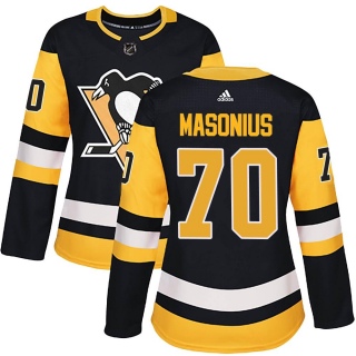 Women's Joseph Masonius Pittsburgh Penguins Adidas Home Jersey - Authentic Black