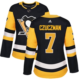 Women's Kevin Czuczman Pittsburgh Penguins Adidas ized Home Jersey - Authentic Black
