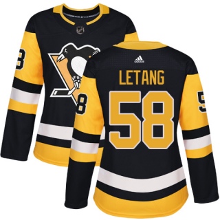 Women's Kris Letang Pittsburgh Penguins Adidas Home Jersey - Authentic Black
