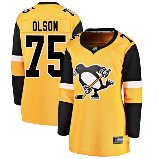 Women's Kyle Olson Pittsburgh Penguins Fanatics Branded Alternate Jersey - Breakaway Gold
