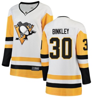 Women's Les Binkley Pittsburgh Penguins Fanatics Branded Away Jersey - Breakaway White