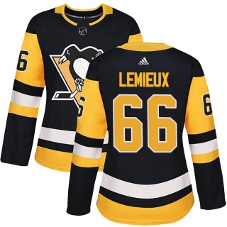 Women's Mario Lemieux Pittsburgh Penguins Adidas Home Jersey - Authentic Black