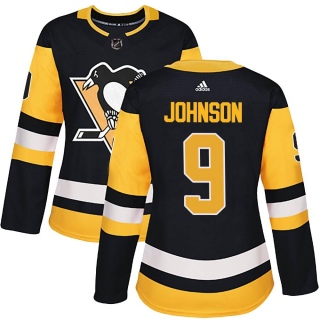 Women's Mark Johnson Pittsburgh Penguins Adidas Home Jersey - Authentic Black