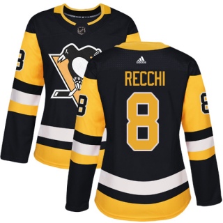Women's Mark Recchi Pittsburgh Penguins Adidas Home Jersey - Authentic Black
