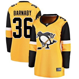 Women's Matthew Barnaby Pittsburgh Penguins Fanatics Branded Alternate Jersey - Breakaway Gold