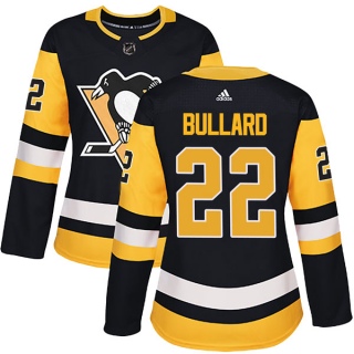 Women's Mike Bullard Pittsburgh Penguins Adidas Home Jersey - Authentic Black