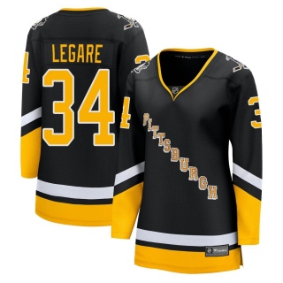 Women's Nathan Legare Pittsburgh Penguins Fanatics Branded 2021/22 Alternate Breakaway Player Jersey - Premier Black