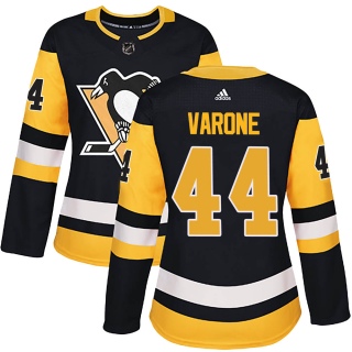 Women's Phil Varone Pittsburgh Penguins Adidas ized Home Jersey - Authentic Black