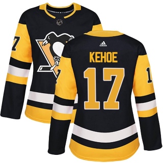 Women's Rick Kehoe Pittsburgh Penguins Adidas Home Jersey - Authentic Black