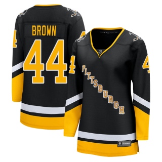 Women's Rob Brown Pittsburgh Penguins Fanatics Branded 2021/22 Alternate Breakaway Player Jersey - Premier Black