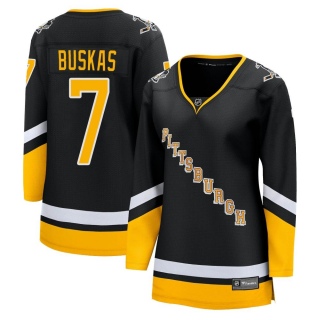 Women's Rod Buskas Pittsburgh Penguins Fanatics Branded 2021/22 Alternate Breakaway Player Jersey - Premier Black