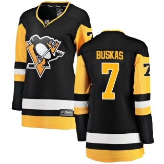Women's Rod Buskas Pittsburgh Penguins Fanatics Branded Home Jersey - Breakaway Black