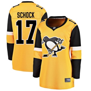 Women's Ron Schock Pittsburgh Penguins Fanatics Branded Alternate Jersey - Breakaway Gold
