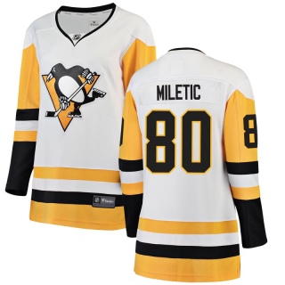 Women's Sam Miletic Pittsburgh Penguins Fanatics Branded Away Jersey - Breakaway White
