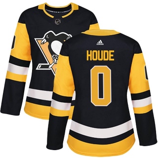 Women's Samuel Houde Pittsburgh Penguins Adidas Home Jersey - Authentic Black