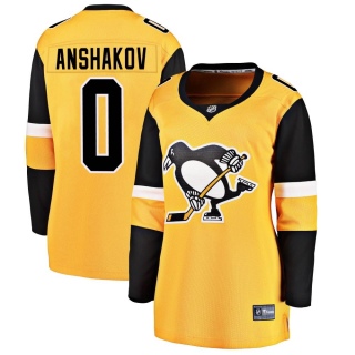 Women's Sergei Anshakov Pittsburgh Penguins Fanatics Branded Alternate Jersey - Breakaway Gold