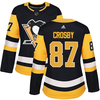 Women's Sidney Crosby Pittsburgh Penguins Adidas Home Jersey - Authentic Black