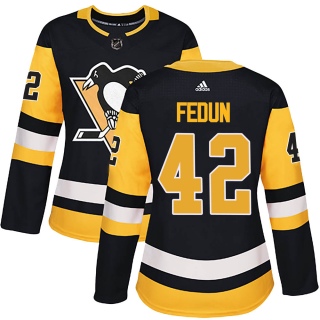 Women's Taylor Fedun Pittsburgh Penguins Adidas Home Jersey - Authentic Black