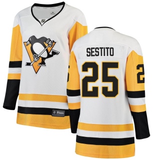 Women's Tom Sestito Pittsburgh Penguins Fanatics Branded Away Jersey - Breakaway White