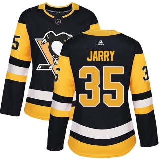 Women's Tristan Jarry Pittsburgh Penguins Adidas Home Jersey - Authentic Black