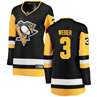 Women's Yannick Weber Pittsburgh Penguins Fanatics Branded Home Jersey - Breakaway Black