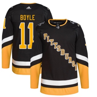 Youth Brian Boyle Pittsburgh Penguins Adidas 2021/22 Alternate Primegreen Pro Player Jersey - Authentic Black