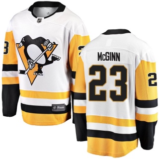 Youth Brock McGinn Pittsburgh Penguins Fanatics Branded Away Jersey - Breakaway White