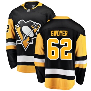 Youth Colin Swoyer Pittsburgh Penguins Fanatics Branded Home Jersey - Breakaway Black