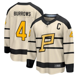 Youth Dave Burrows Pittsburgh Penguins Fanatics Branded 2023 Winter Classic Jersey - Cream